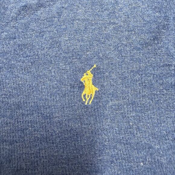 Polo Ralph Lauren V-Neck Sweater Mens Large Blue Knit Pullover Long Sleeve Pima - Picture 3 of 6